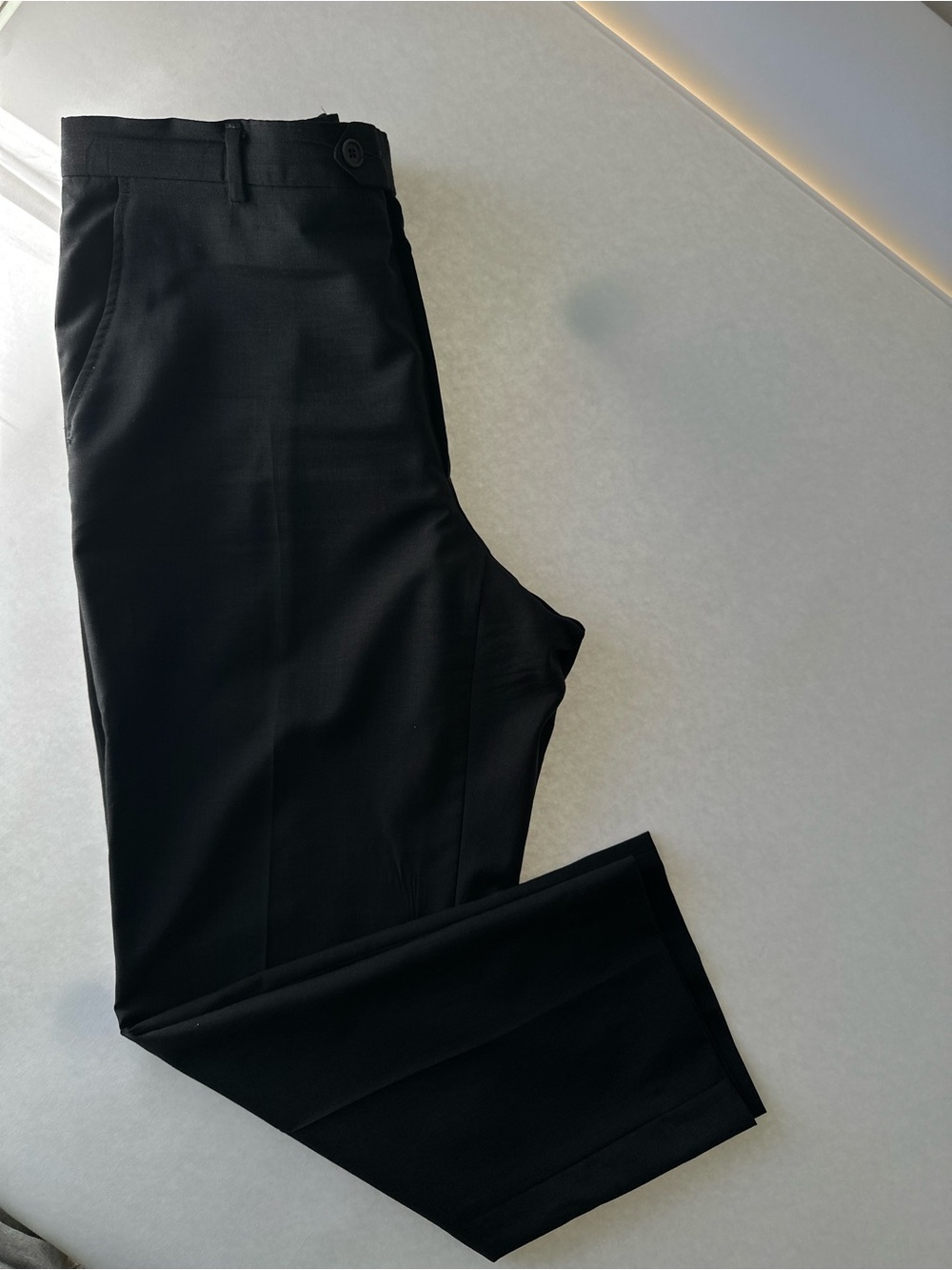 🇮🇹 Tombolini Men's Black Wool Dress Trousers Made in Italy IT 54 / US 38